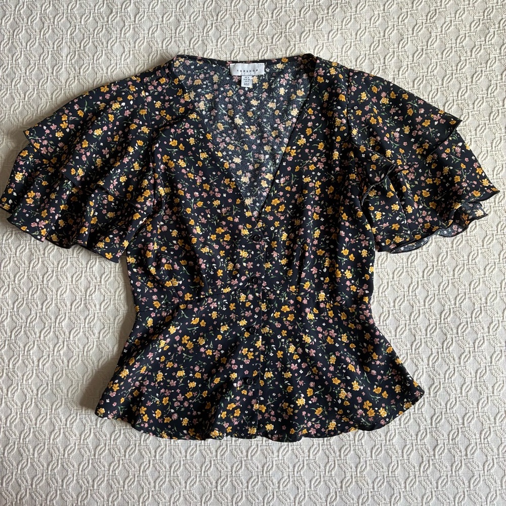 Topshop Peplum Blouse